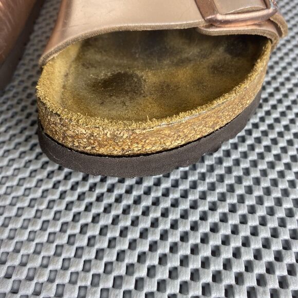 Birkenstock Arizona Sandals 37 L6 M4 Metallic Copper Buckle Made In Germany - Picture 14 of 15